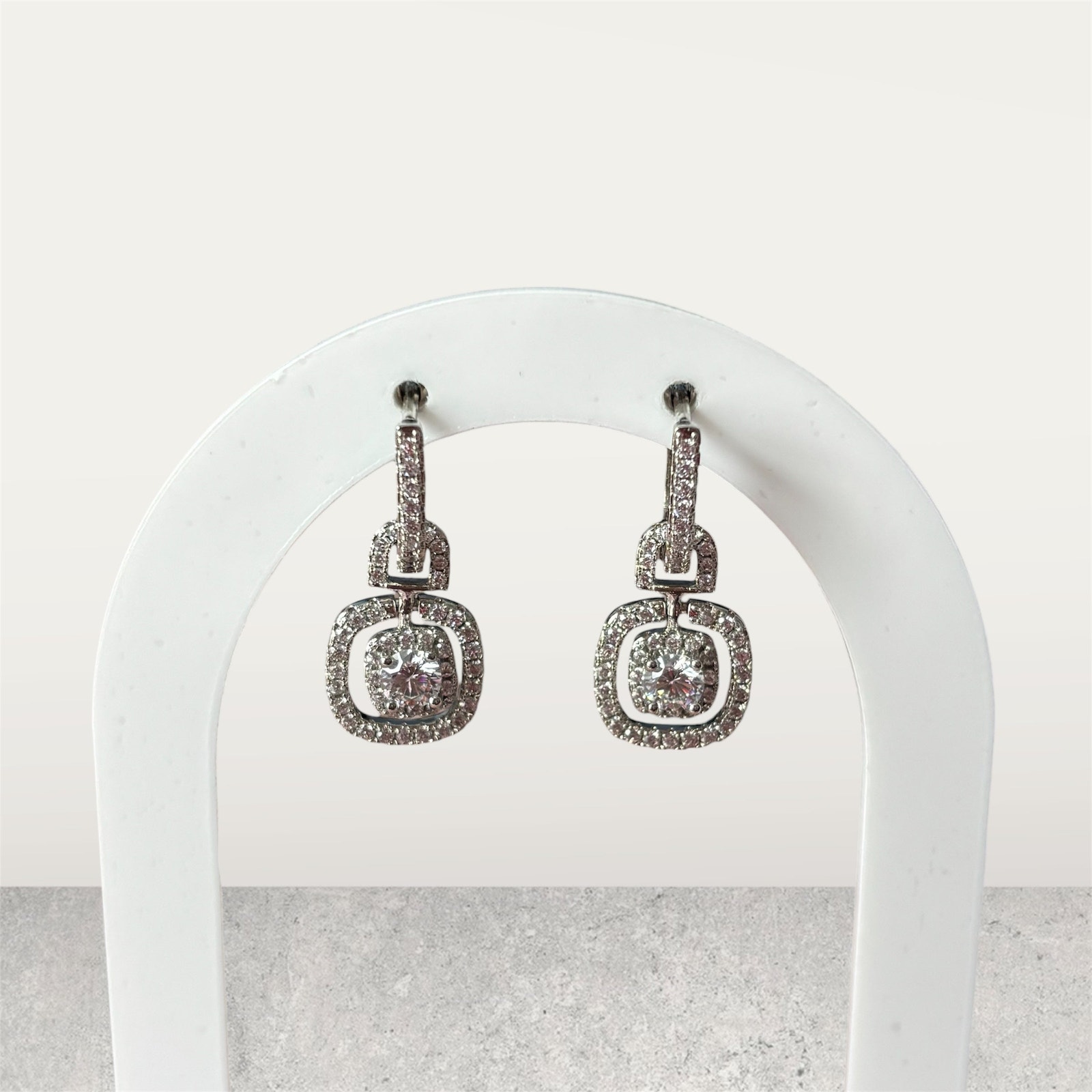 Square Zircon Elegant Women Earrings 35$